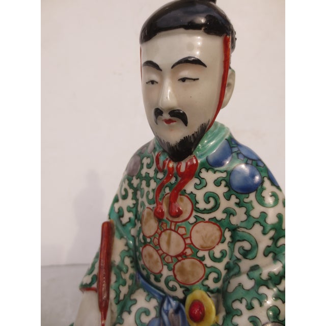 Antique Japanese Kutani Ceramic Figure For Sale - Image 10 of 11