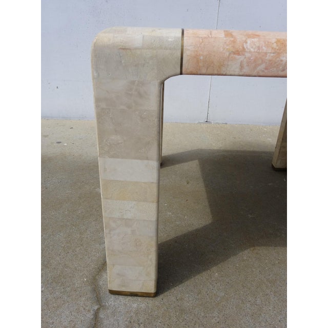 Beige Stone Marquetry Living Room Table, 1950s For Sale - Image 8 of 18