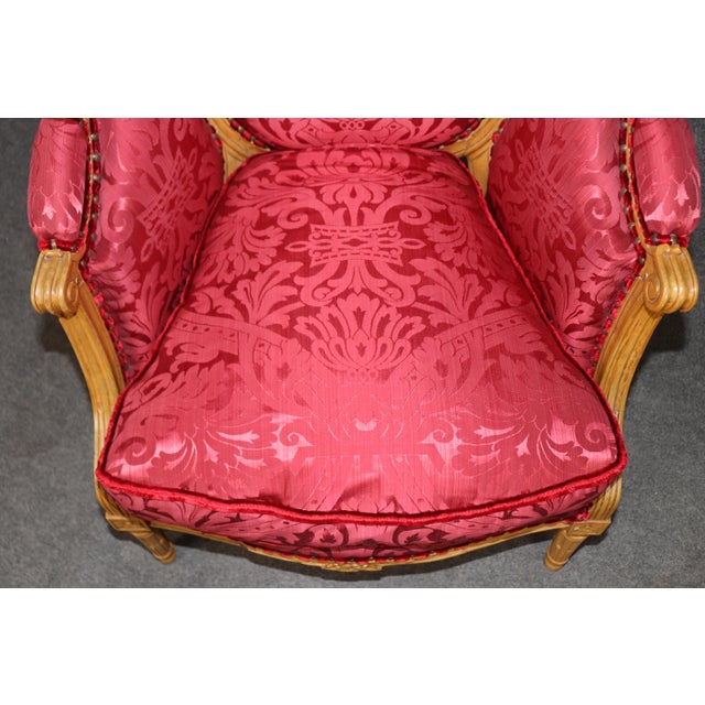 Fine Pair of French Louis XVI Bergere Chairs in Natural Walnut For Sale In Philadelphia - Image 6 of 8