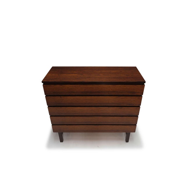 Mid 20th Century Restored Brazilian Rosewood Dresser by Kai Kristiansen, Danish Modern, 1958, Attributed For Sale - Image 5 of 10