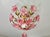 1980s Italian Pink Murano Style Glass Floral Chandelier – Hand-Painted Porcelain & Brass Ceiling Light For Sale - Image 15 of 18