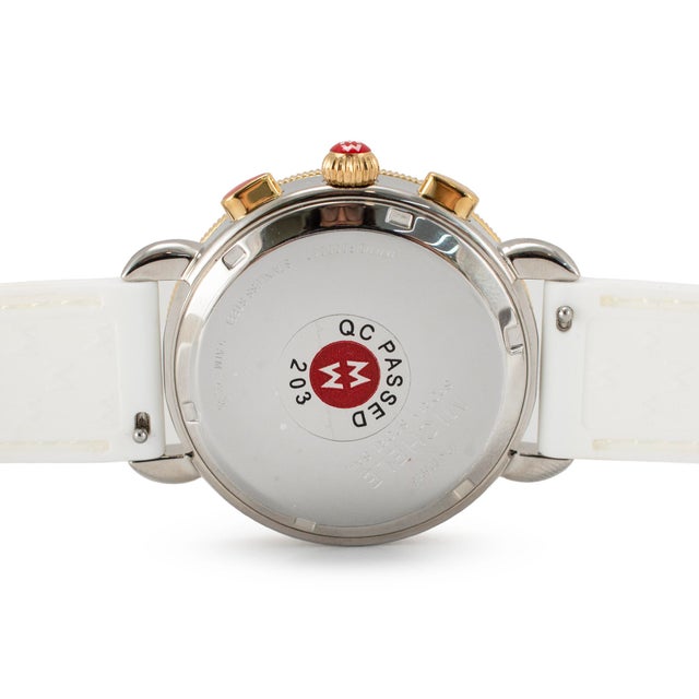 Early 21st Century Ladies Michele by Fossil Sport Sail 38mm Mww01p000017 Silver Dial Quartz Watch For Sale - Image 5 of 8