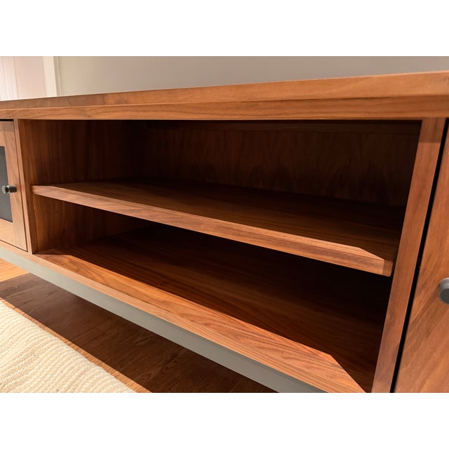 Room & Board Linear Two Metal Door Media Cabinet, Attributed For Sale In Boston - Image 6 of 13