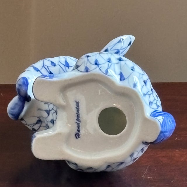 Andrea by Sadek Hand Painted Herend Style Porcelain Bunny For Sale - Image 10 of 13