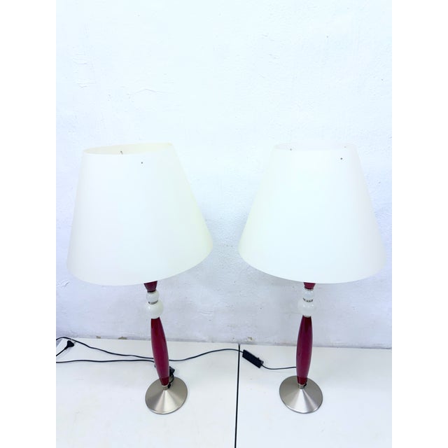 Large Italian Table Lamps by Antonangeli for Antonangeli Illuminazioni, 1980s, Set of 2 For Sale - Image 9 of 17