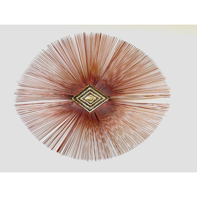 Split Sphere Copper & Bronze Wall Sculpture, Attributed to Bruce & William Friedle A large mid-century modern copper and...