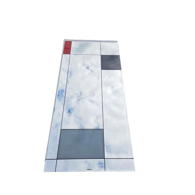 Glass Large Vintage Mondrian Mirror For Sale - Image 7 of 10