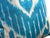 Sky Blue Abraj Silk Ikat Square Cushion Cover For Sale - Image 8 of 9