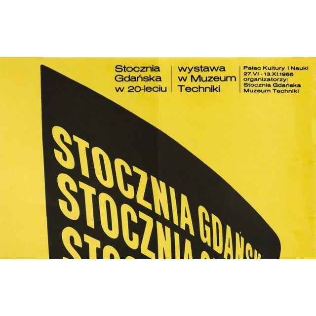 Contemporary 1966 Stocznia Gdańska (Gdańsk Shipyard 20th Anniversary, Exhibition at the Museum of Technology) For Sale - Image 3 of 3