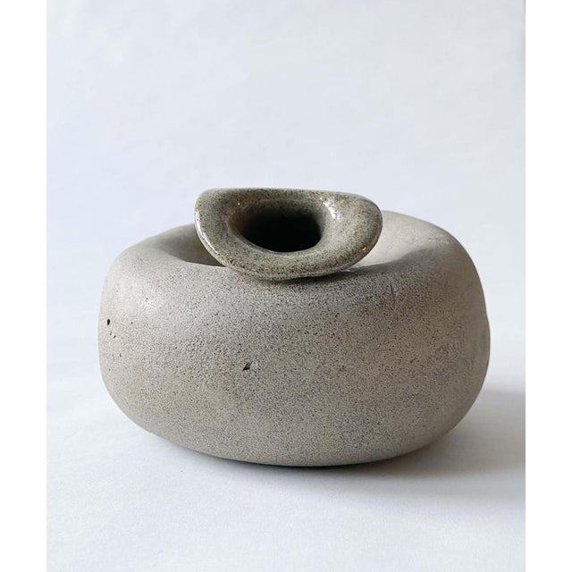 In the cabinet iv decorative ceramic vase by lillian tørlen unique piece. Dimensions: d 16,5 x w 17 x h 10,5 cm....