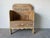 Charming antique hand-painted wooden settle bench crafted in the traditional European folk art style. Constructed from...