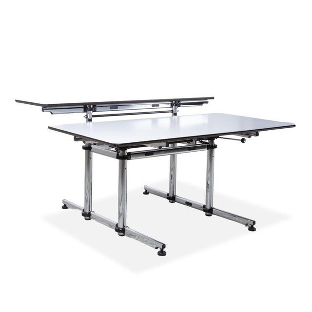 Wooden Kitos Desk in White Chrome from USM For Sale - Image 4 of 16