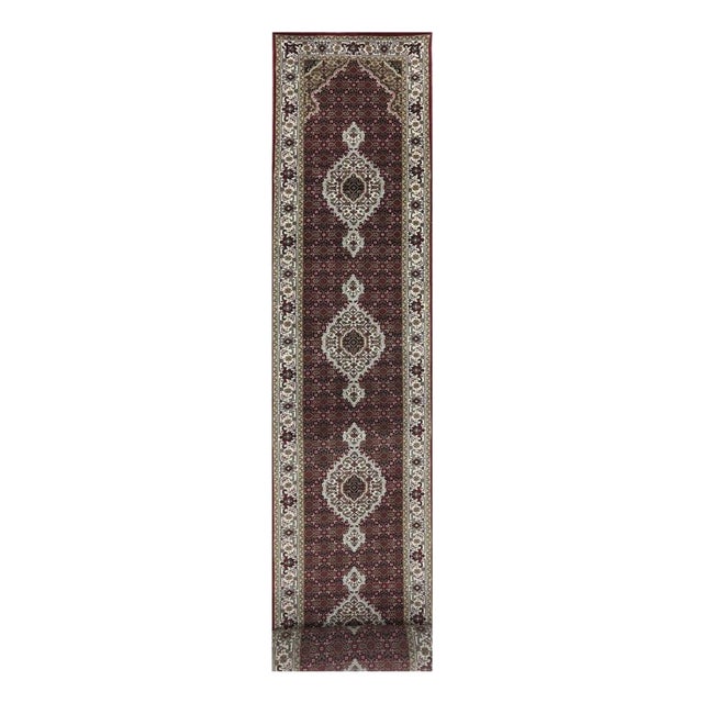 1990s Handwoven Persian Style Runner Rug 3x19 For Sale