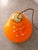 Mid-Century Modern Italian Orange Glass and Brass Pendant Lamp, 1960s For Sale - Image 6 of 18