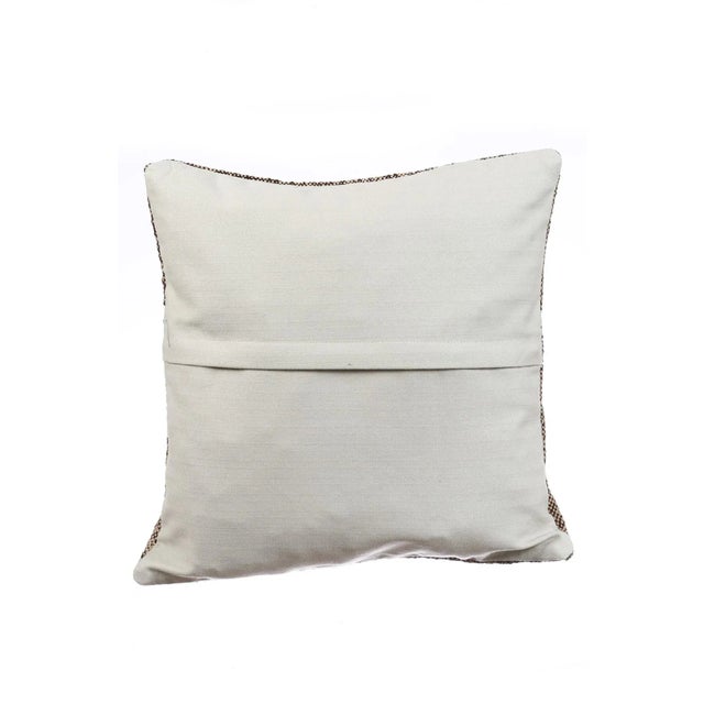 Mid-Century Modern Brown Kilim Pillow Cover For Sale - Image 3 of 4