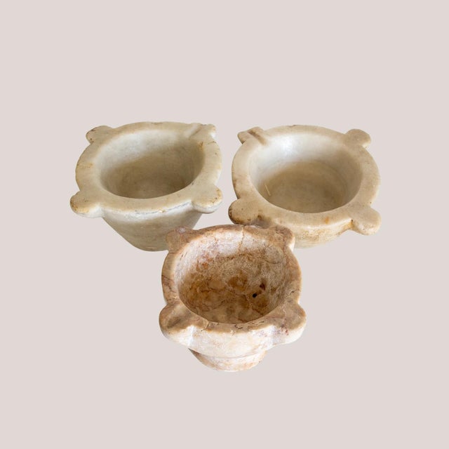 Marble Mortars, 18th-19th Century, Set of 3 For Sale - Image 4 of 7