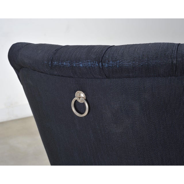 Ralph Lauren Regency Style Tufted Navy Blue Mayfield Chair For Sale - Image 14 of 18