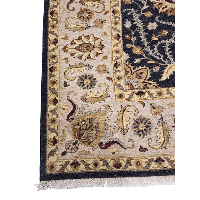 1980s Indo Persian Tabriz Rug Wool & Silk 9’ X 12’ For Sale - Image 5 of 5
