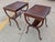 1950s Regency Leather Top Mahogany Side Table With Curule Legs - A Pair For Sale - Image 10 of 16