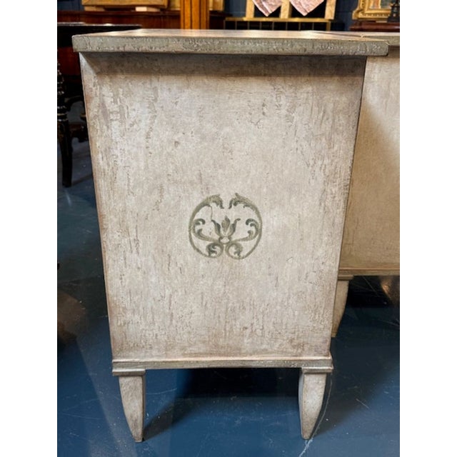 2000 - 2009 Pair of Pale Green Bed Side Tables For Sale - Image 5 of 6