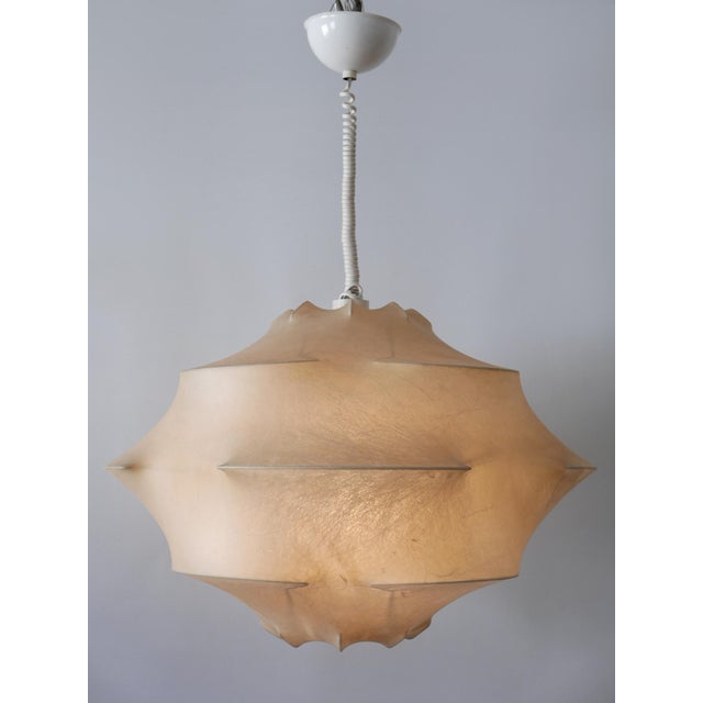 Metal Mid-Century Modern Cocoon Hanging Light, Italy, 1960s For Sale - Image 7 of 18