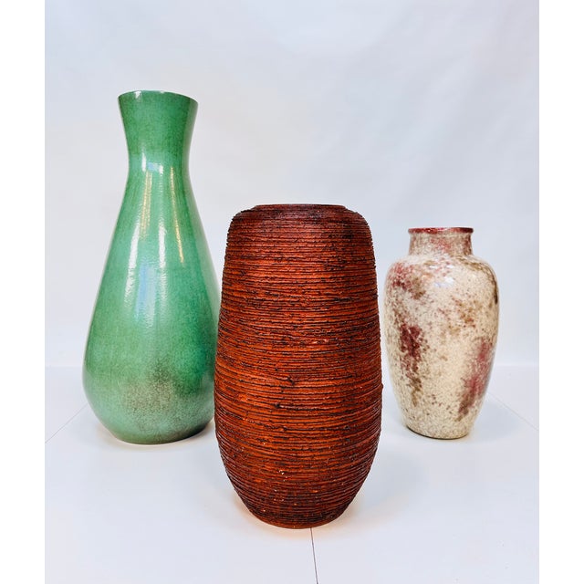 Large Handcrafted Fire Clay Ceramic Art Floor Vase from Spara Keramik, Germany, 1950s For Sale - Image 9 of 18