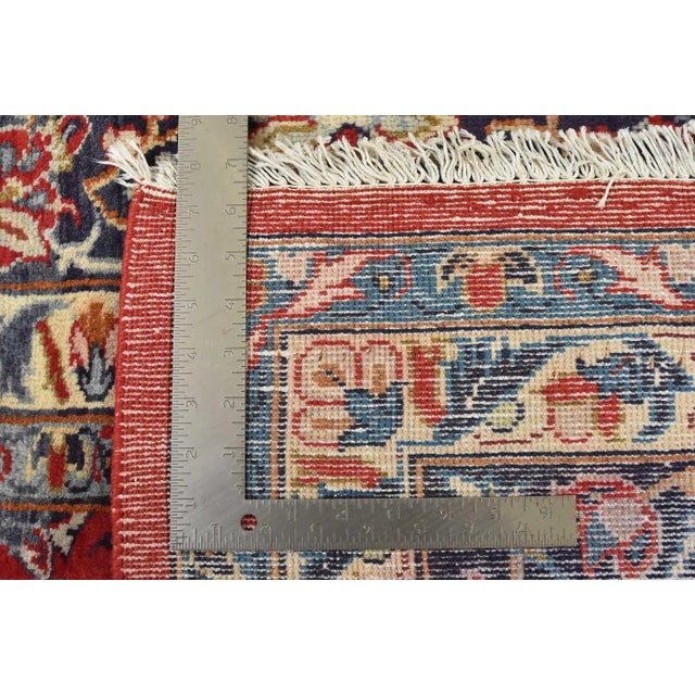 Najafabad Rug 8’2” X 12′ Red Wool Traditional Vintage Hand-Knotted Carpet For Sale - Image 15 of 15