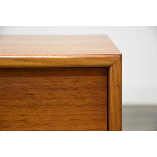 Wood Danish Modern Small Teak Nightstand For Sale - Image 7 of 9