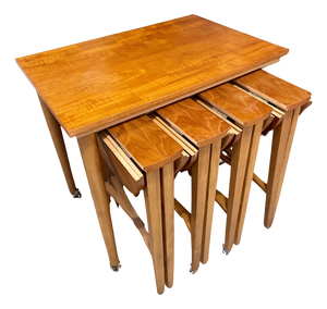 Vintage Nesting Tables in Teak by Poul Hundevad for Novy Domov, 1960s, Set of 5
