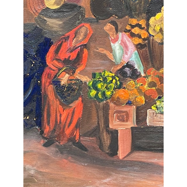 Textile 1950s Judaic Modern Artist , Israel Market For Sale - Image 7 of 9