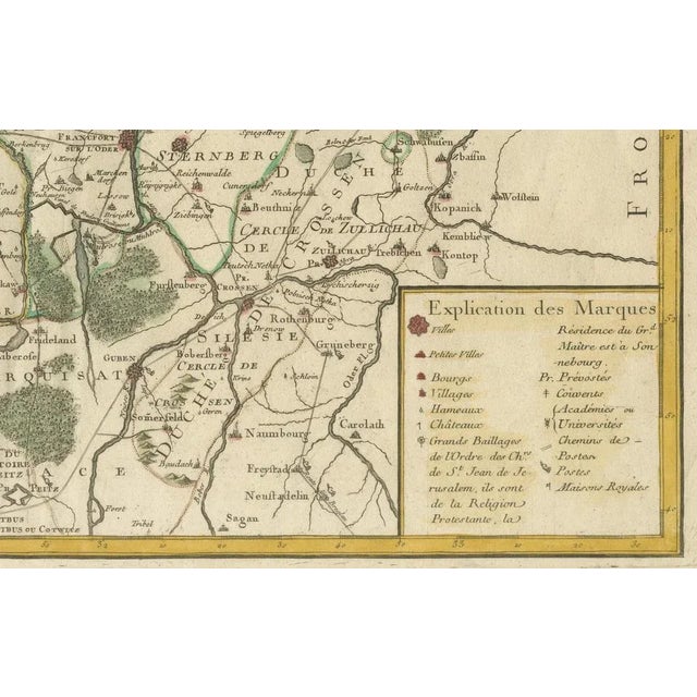 Map of the Margraviate and Electorate of Brandenburg by De Beaurain, 1750 For Sale - Image 6 of 10