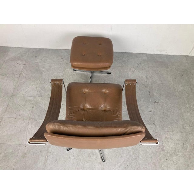 Set of Mid-Century Lounge Chair and Ottoman attributed to Geoffrey Harcourt, 1960s For Sale - Image 10 of 17