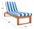 Solano Sunlounger - Natural/Royal Blue Striped For Sale In Philadelphia - Image 6 of 12