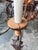 Brown Late 20th Century Country French Hand Carved Wood With Scrolling Wrought Iron Arms For Sale - Image 8 of 8