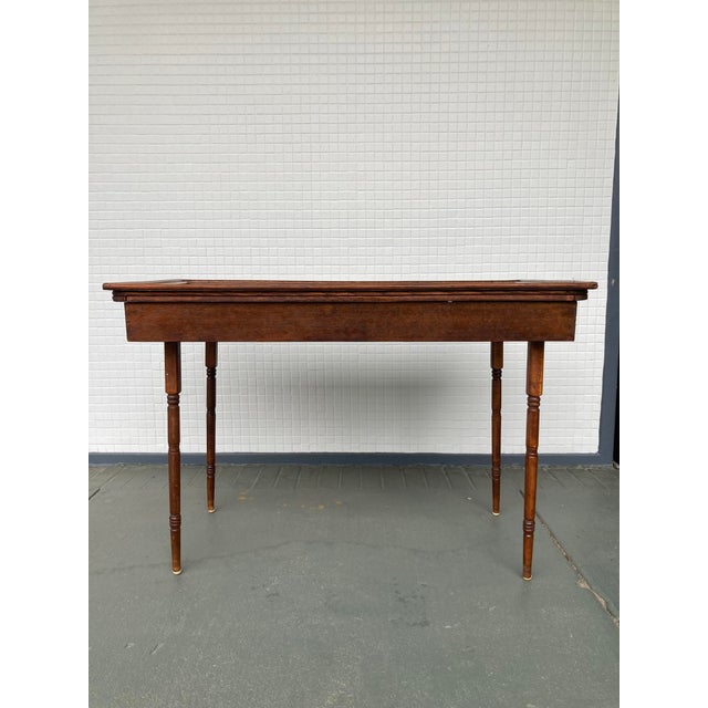 Antique Folding 19th C. Wooden Camp or Gaming Table For Sale - Image 16 of 18