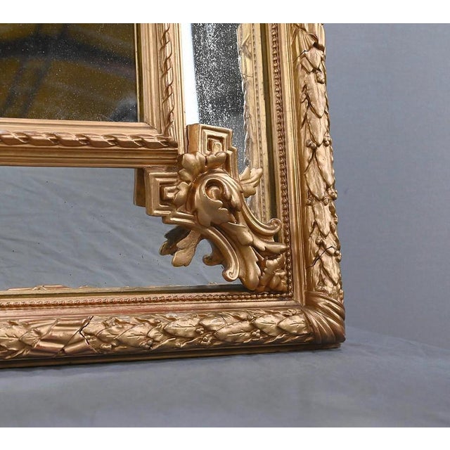 Large 19th Century Louis XVI Mirror with Parcloses For Sale - Image 11 of 14