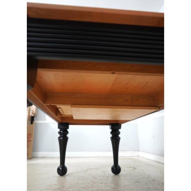 Large Tiger Maple Country Style 1 Drawer Desk For Sale - Image 17 of 17