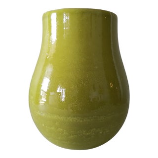 Vintage Italian Chartreuse Vase For Sale