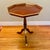 Octagonal Pedestal Mahogany and Cherrywood Side Table With Gold Accents For Sale - Image 4 of 9