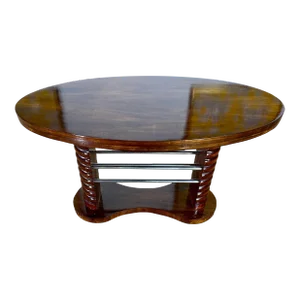 Circa 1930 Art Deco French Mahogany Coffee Table