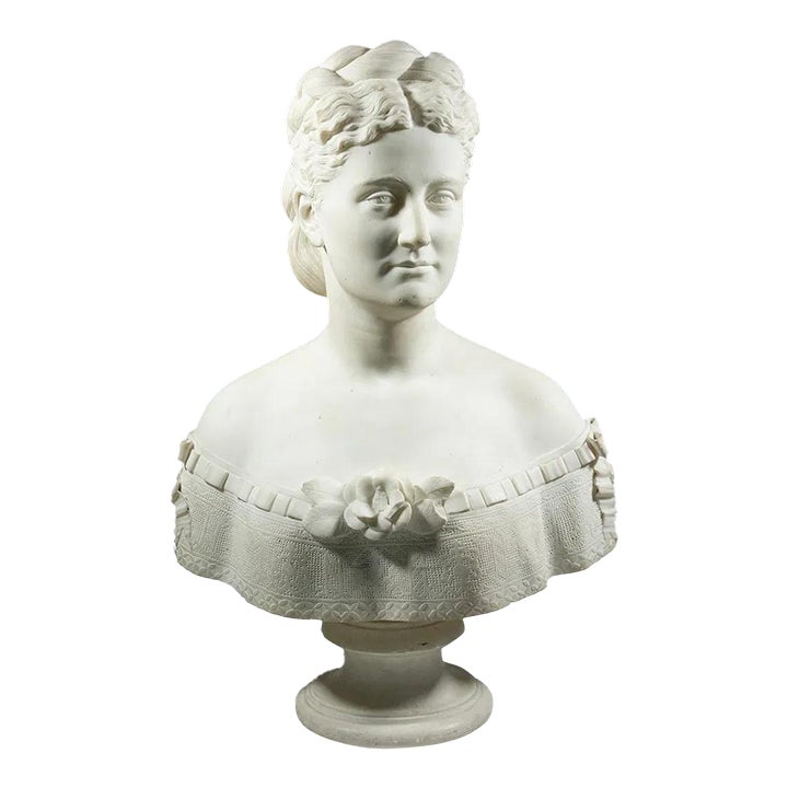 Thomas Ridgeway Gould Boston/Florence, 1818-1881 Victorian Marble Bust ...