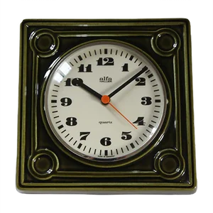 Ceramic Wall Clock from Alfa Haller, 1970s