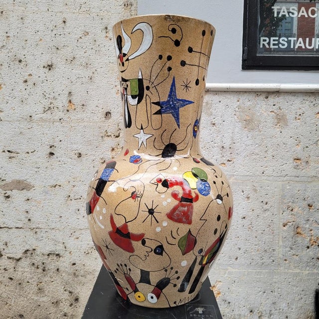 Ceramic Miró Vase in Glazed Ceramic by Renata, Spain, 1993 For Sale - Image 7 of 18