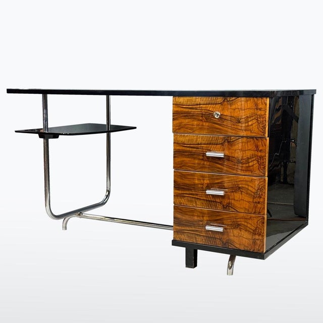 Art Deco Model H-180 Writing Desk by Jindřich Halabala, 1930s For Sale - Image 3 of 12