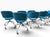 Gemma Bernal “Martini” Swivel Chair for Source International – Teal Bouclé, Chrome Caster Base For Sale - Image 9 of 16