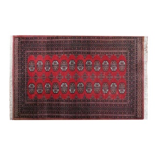 Pakistani Bukhara Rug in Cotton and Wool For Sale