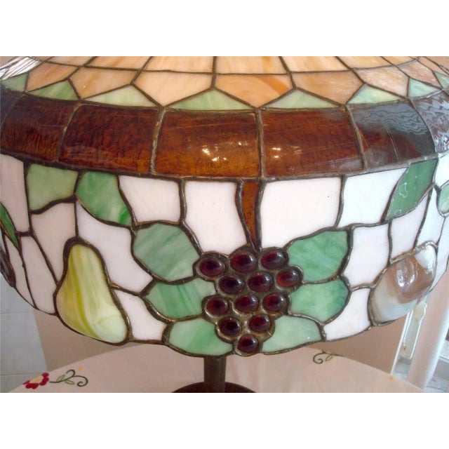 Early 1900's Williamson Leaded Glass Table Lamp For Sale In Tampa - Image 6 of 11