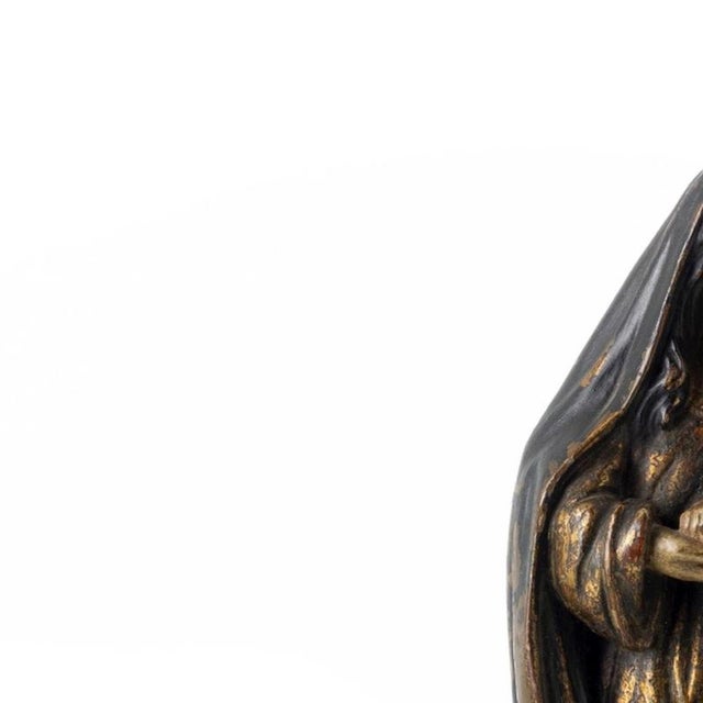 Sacred Art - Our Lady of the Conception with Child Jesus. 20th-century Portuguese sculpture; carved and gilded wood....