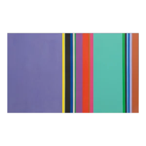 Jay Rosenblum Purple's Choice 42" X 26" Acrylic Painting Visual Stripe Motif Hard-Edge Flat Curtain Forms 1970