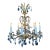 Vintage Brass Chandelier Ornate Eight Lights With Crystals For Sale